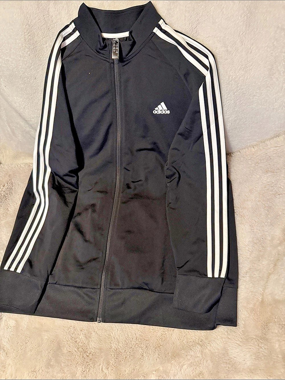 adidas Essentials Warm-Up 3-Stripes Track Jacket Women’s Black & White